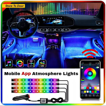 Car & Bikes RGB Atmosphere Light,  Foot Light - 4 pcs
