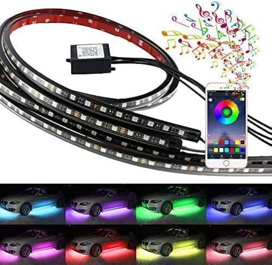 Car & Bikes RGB Atmosphere Light,  Foot Light - 4 pcs